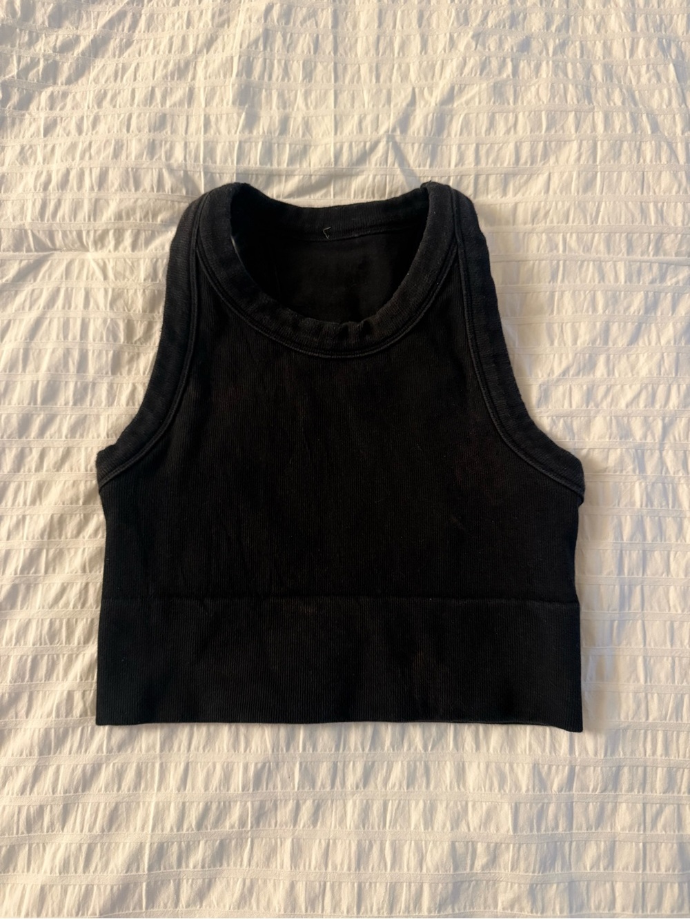All Black Ribbed Tank Top Fair